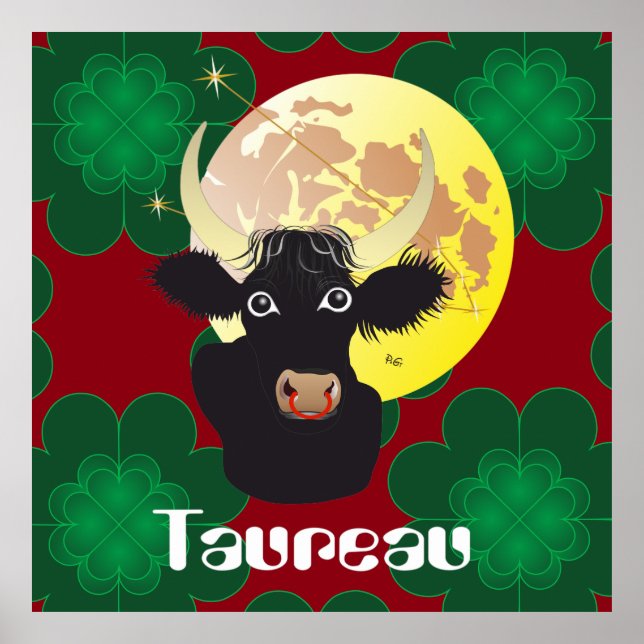 Taureau 21 avril au 20 mai Poster (Framsidan)