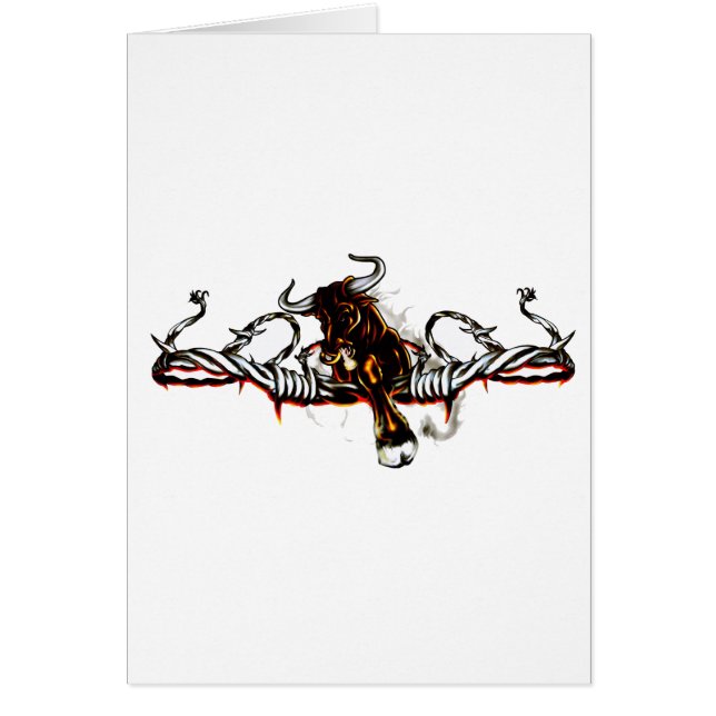 Taurian tjur hälsningskort (Framsidan)