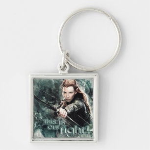 TAURIEL™ - Det här är vår kamp Fyrkantig Silverfärgad Nyckelring
