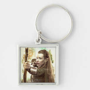 TAURIEL™ Dotter till Mirkwood Fyrkantig Silverfärgad Nyckelring