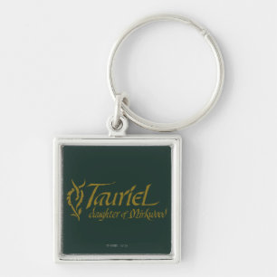 TAURIEL™ Namn Fyrkantig Silverfärgad Nyckelring