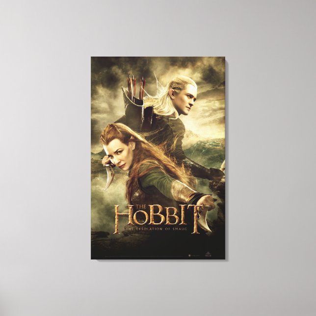 TAURIEL™- och för LEGOLAS GREENLEAF™ filmaffisch 3 Canvastryck (Framsida)