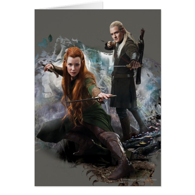 TAURIEL™- och LEGOLAS GREENLEAF™-grafik Hälsningskort (Framsidan)