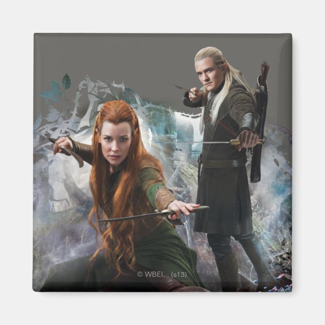 TAURIEL™- och LEGOLAS GREENLEAF™-grafik Magnet (Framsidan)