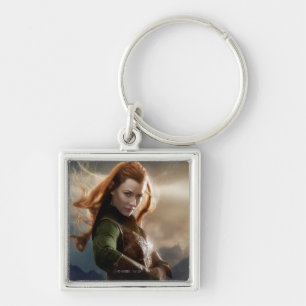 TAURIEL™-tecken Poster 2 Fyrkantig Silverfärgad Nyckelring