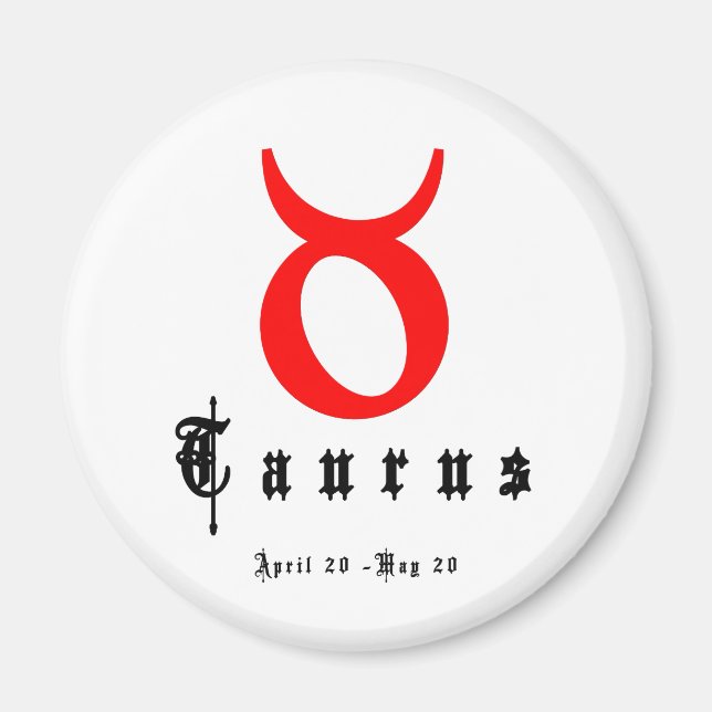 TAURUS, 20 april-20 maj Magnet (Framsidan)