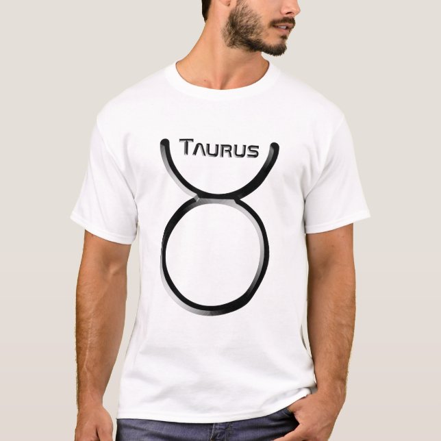 TAURUS, abstrakt utformning av Zodiac-signalen, T Shirt (Framsida)
