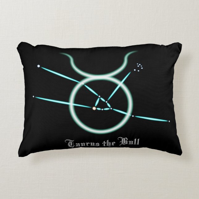 Taurus accent Pillow för zodiac Constellation Prydnadskudde (Framsidan)