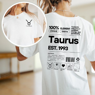 Taurus Anpassningsbar Zodiac Astrology Birthday Ma T Shirt