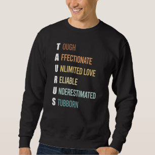 Taurus Apparel Zodiac Sign Facts Horoscope Astrolo Lång Ärmad Tröja