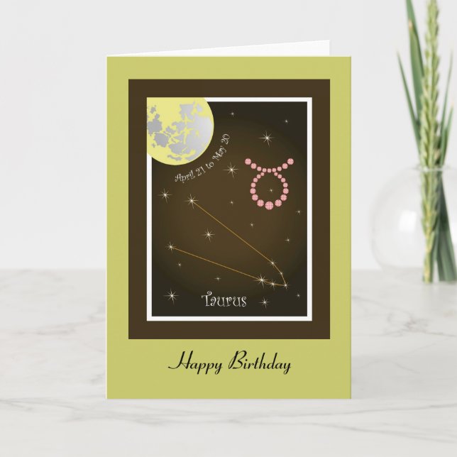Taurus April 21 to May 20 Karte Kort (Framsida)
