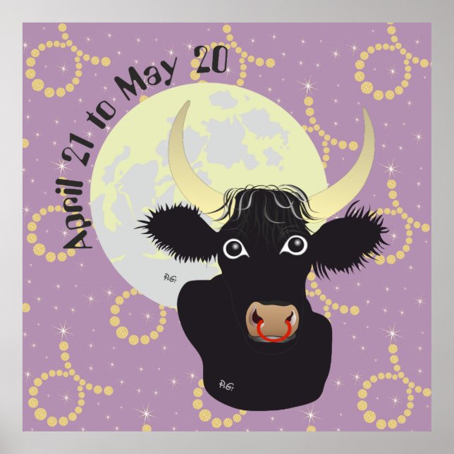 Taurus April 21 to May 20 Posters & Art Prints (Framsidan)