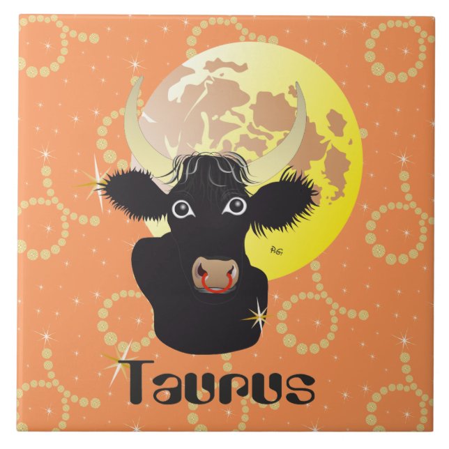 Taurus April 21 to May 20 Tile Kakelplatta (Framsidan)
