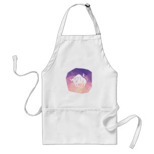 Taurus apron i rosa/lila-bakgrund förkläde