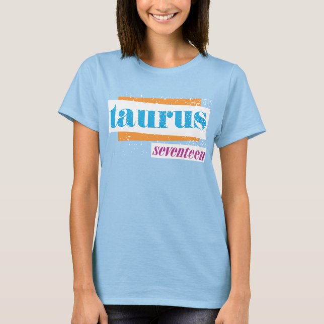 Taurus Aqua Tee Shirt (Framsida)