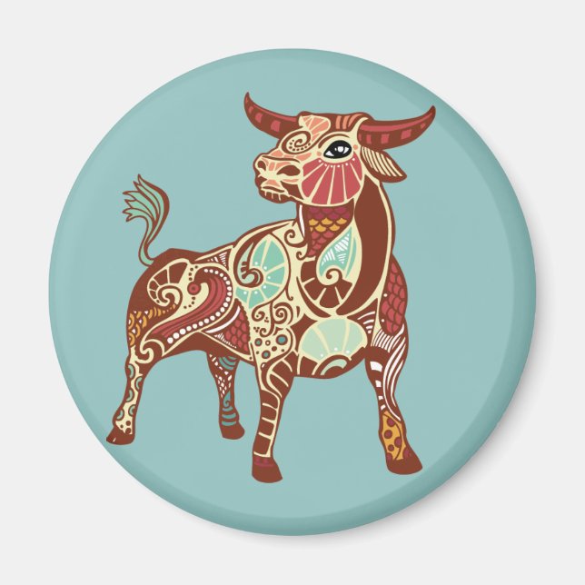Taurus Astrological Sign Magnet (Framsidan)