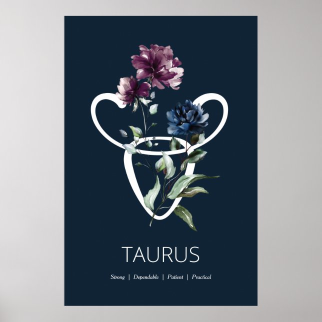 Taurus Astrological Sign Poster (Framsidan)