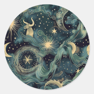 Taurus Astrology Anpassningsbar Sticker Seal Runt Klistermärke