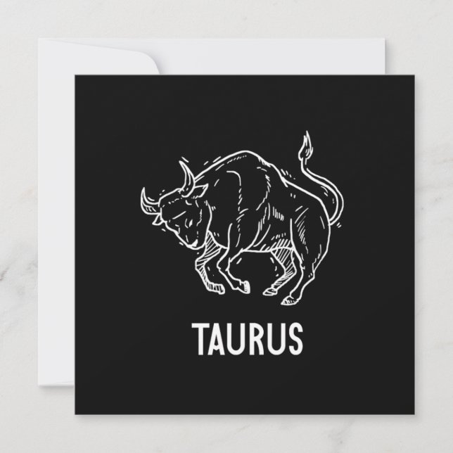 Taurus Astrology Birthday Gift Zodiac Signs Inbjudningar (Framsida)