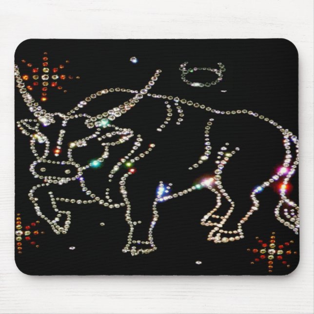 Taurus Astrology Mousepad Musmatta (Framsidan)