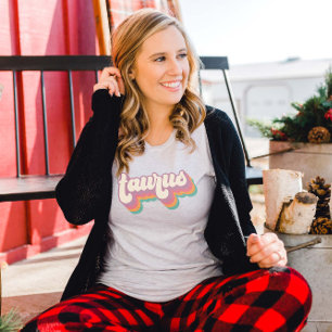 Taurus Astrology Retro Birthday Gift Zodiac-tecken T Shirt