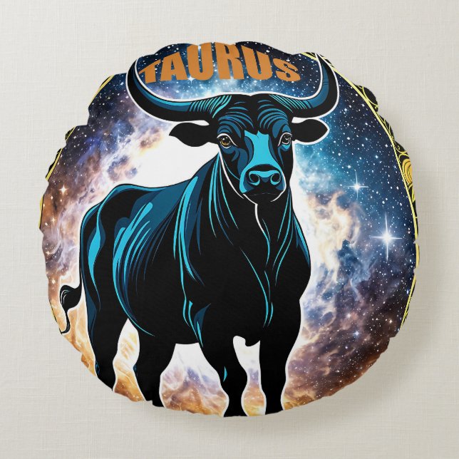 Taurus astrology-tecken rund kudde (Framsidan)