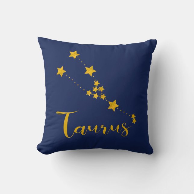 Taurus Astrology with Constellation of Stars Kudde (Framsida)