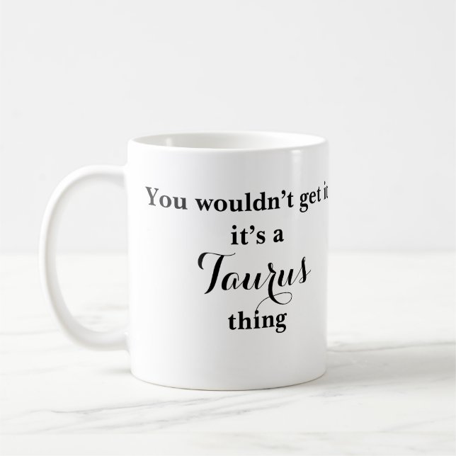 Taurus Astrology Zodiac Funny Mug Kaffemugg (Vänster)