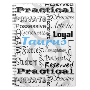 Taurus Astrology Zodiac Horoscope Collage Anteckningsbok