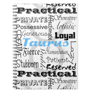 Taurus Astrology Zodiac Horoscope Collage Anteckningsbok