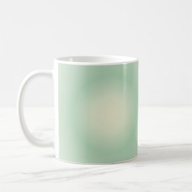 Taurus Aura Gradient Zodiac, Grönt Aura Gradient Kaffemugg (Vänster)