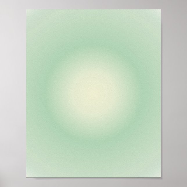 Taurus Aura Gradient Zodiac, Grönt Aura Gradient Poster (Framsidan)