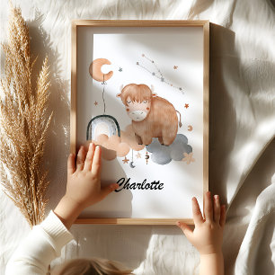 Taurus Baby - Din lilla Bull Zodiac Nursery Poster