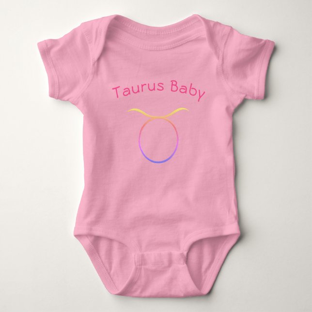 Taurus Baby Zodiac T Shirt (Framsida)