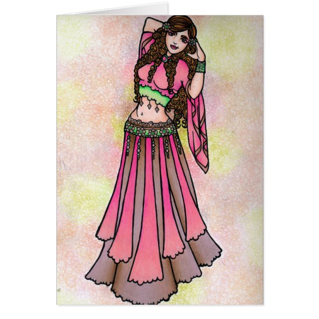 Taurus Belly Dancer Hälsningskort (Framsidan)