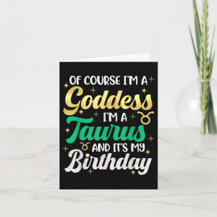 Taurus Birthday för kvinnor min födelsedagsgudinna Kort