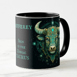 Taurus Birthday Gift Add Namn Beval Coffee Mugg