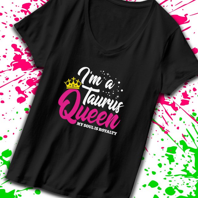 Taurus Birthday Queen Astrology Zodiac April T Shirt (Showcase your unwavering determination with our t-shirt designed for the Taurus queen! -Teemixer)