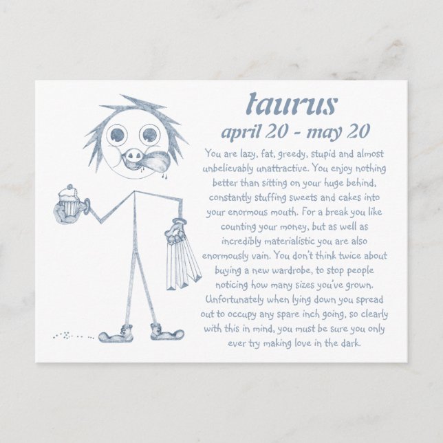 Taurus [ - BitchScope - ] vykort (Framsida)