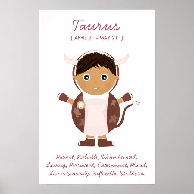 Taurus - Boy Horoscope Poster (Framsidan)