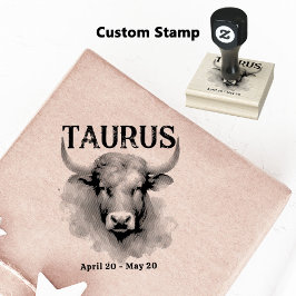 Taurus Bull Astrology Zodiac Sign Anpassningsbar B Stämpel