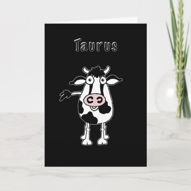 Taurus Bull Birthday Card Kort (Framsida)