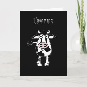 Taurus Bull Birthday Card Kort