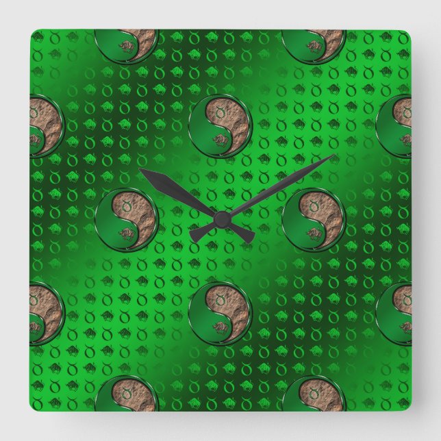 Taurus Bull Fyrkantig Klocka (Framsida)