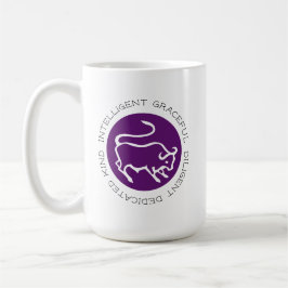 Taurus Bull Logotyp Zodiac Stjärntecken Astrology Kaffemugg