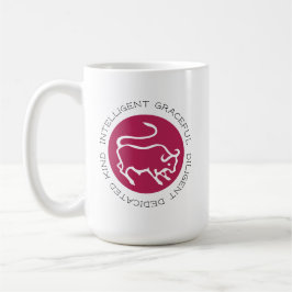 Taurus Bull Logotyp Zodiac Stjärntecken Astrology Kaffemugg