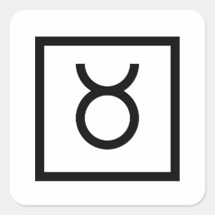 Taurus Bull Zodiac- tecken - astrologiklistermärke Fyrkantigt Klistermärke