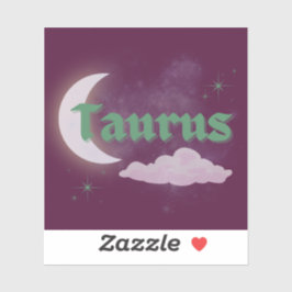 Taurus Celestial Aesthetic Dreamy Måne Cloud Stars Klistermärken