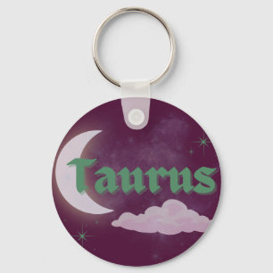 Taurus Celestial Aesthetic Dreamy Måne Cloud Stars Nyckelring