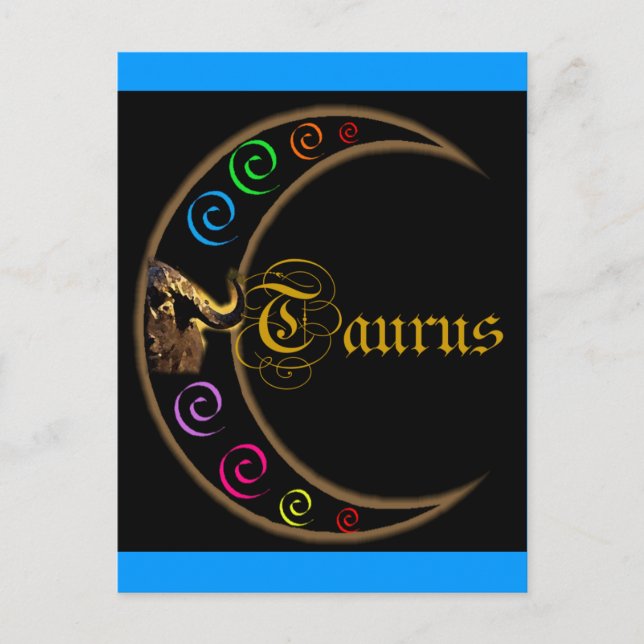 Taurus Celestrial Måne Vykort (Framsida)